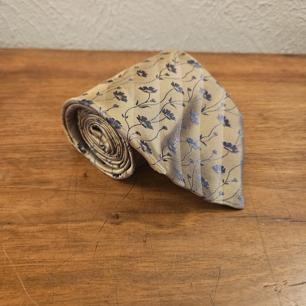 Vintage‎ Pronto Uomo Firenze Italian Silk Neck Tie Floral Color Shifting